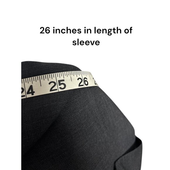 Canali Mens Gray Wool Two-Button Blazer Jacket Size 40R Made In Italy - Picture 13 of 14